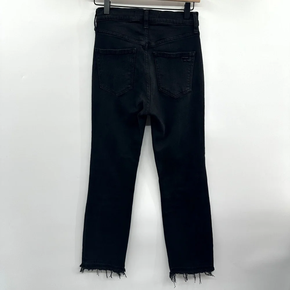 AYR The Rocker Straight Leg Crop Raw Hem in Magnetic Black Size 25 - Picture 4 of 13